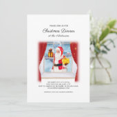 Kute  kerstcadeauvenster Kerstmis Kaart (Staand voorkant)