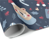 Kute kerstdieren cadeaupapier (Rol Hoek)