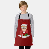 Kute kerstjongen met blond haar Apron Schort (Gedragen)