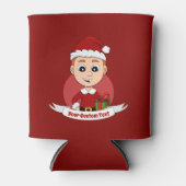 Kute kerstjongen met gemberhaar blikjeskoeler (Voorkant)