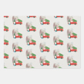 Kute kerstkoepel set van 3 inpakpapier vel (Voorkant 2)