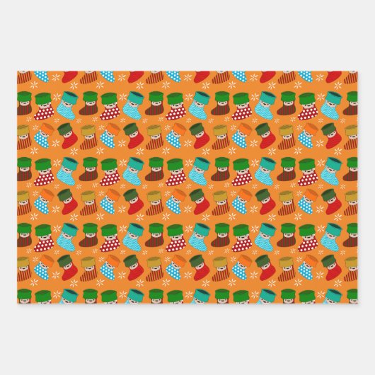 Kute kerstkousen inpakpapier vel (Voorkant 2)