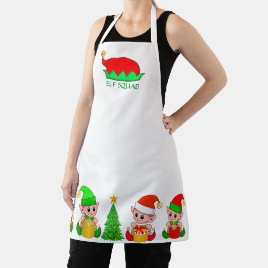 Kute Kerstmis, Elf Squad en kerstboom Schort (Insitu)