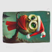 Kute  Kerstmis Golfhanddoek (Horizontaal)