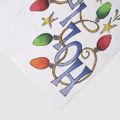 Kute Kerstmis, lampjes en sterren met feestelijke Tissuepapier (Detail)