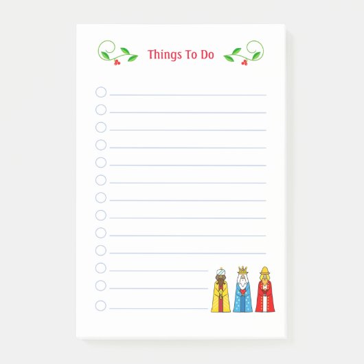 Kute kerstmis Mannen dingen om post-it notities te Post-it® Notes (Voorkant)
