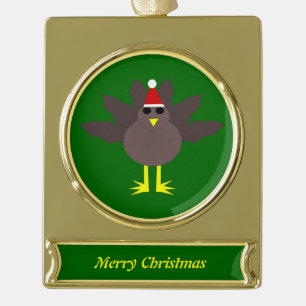 Kute Kerstmis  Ornament Turkije Verguld Banner Ornament