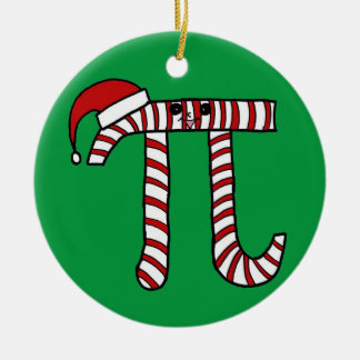 Kute Kerstmis Pi Ornament (groene achtergrond)