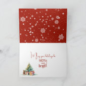 Kute kerstmuis kaart (Binnen)