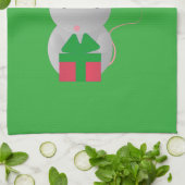 Kute kerstmuis theedoek (Gevouwen)