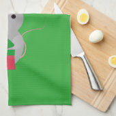 Kute kerstmuis theedoek (Quarter Fold)