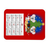 Kute kerstmuizen met  tekst magneet (Horizontaal)
