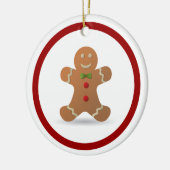 Kute kerstontbijt Man op maat Keramisch Ornament (Links)