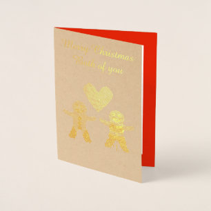 Kute kerstontbijtkoek Coupure Custom Folie Kaarten