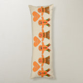 Kute kerstontbijtkoekoek lichaamskussen (Achterkant (Verticaal))