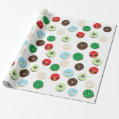 Kute kerstpapier voor donut cadeaupapier (Uitgerold)