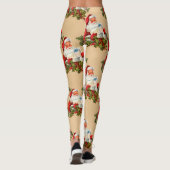 Kute  kerstpatronen, Kerstmis Leggings (Achterkant)