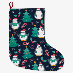 Kute kerstpinguïns grote kerstsok