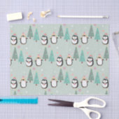 Kute kerstpinguïns tissuepapier (Craft)