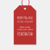 Kute kerstpoppil voor kerstfeestjes cadeaulabel (Achterkant)