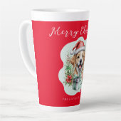 Kute kerstpuppy latte mok (Linkerhoek)