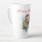 Kute kerstpuppy latte mok (Linkerhoek)