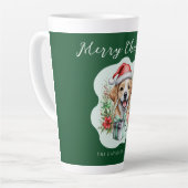 Kute kerstpuppy latte mok (Linkerhoek)
