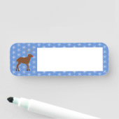 Kute kerstrendiertje met rode neus naamplaatje (In situ)