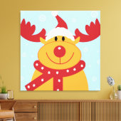 Kute kerstrenrendiertje canvas afdruk (Insitu (Woonkamer))