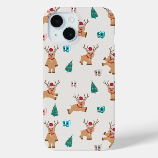 Kute kerstrenrendiertje Case-Mate iPhone case (Achterkant)