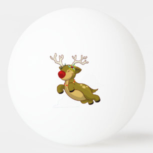 Kute kerstrenrendiertje met wolken pingpongballen