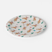 Kute kerstrenrendiertje papieren bordje (Gekanteld)