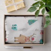 Kute kerstrenrendiertje tissuepapier (Geschenk)