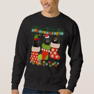 Kute kerstrottweiler Sock Xmas renDER Santa Trui