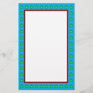 Kute kerstschildpad met Flowery Shell Briefpapier