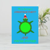 Kute kerstschildpad met Flowery Shell Custom Kaart (Staand voorkant)