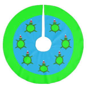 Kute kerstschildpad met Flowery Shell Kerstboom Rok