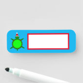 Kute kerstschildpad met Flowery Shell Naamplaatje (In situ)