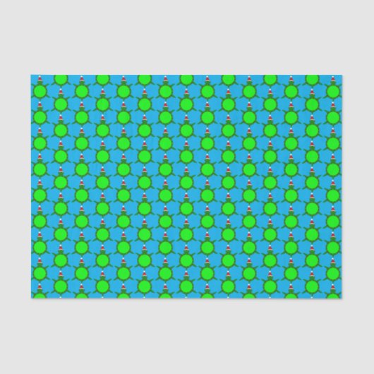 Kute kerstschildpad met Flowery Shell Tissuepapier (Voorkant)