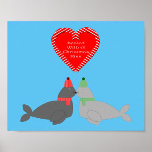 Kute kerstsissszegels poster