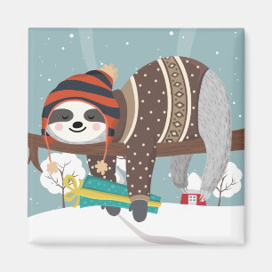 Kute kerstsleuf magneet