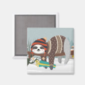 Kute kerstsleuf magneet (Voorkant / Achterkant)