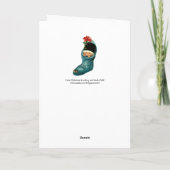 Kute kerststop, klein kind, mistletoes feestdagen kaart (Achterkant)