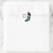 Kute kerststop, klein kind, wit hart sticker (Tas)