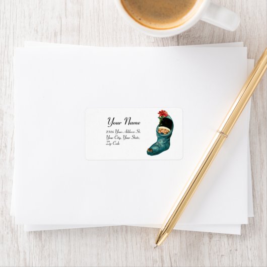 Kute kerststop, klein kind, wit rood etiket (Insitu)