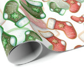 Kute kerststopping cadeaupapier (Rol Hoek)