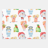 Kute kersttaarten inpakpapier vel (Voorkant)