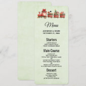 Kute kersttrein met speelgoed kaart (Voorkant / Achterkant)