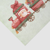 Kute kersttrein met speelgoed tissuepapier (Detail)