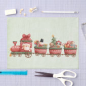 Kute kersttrein met speelgoed tissuepapier (Craft)